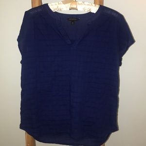 Short sleeved royal blue top